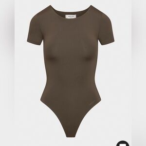 Short sleeve babaton brown bodysuit